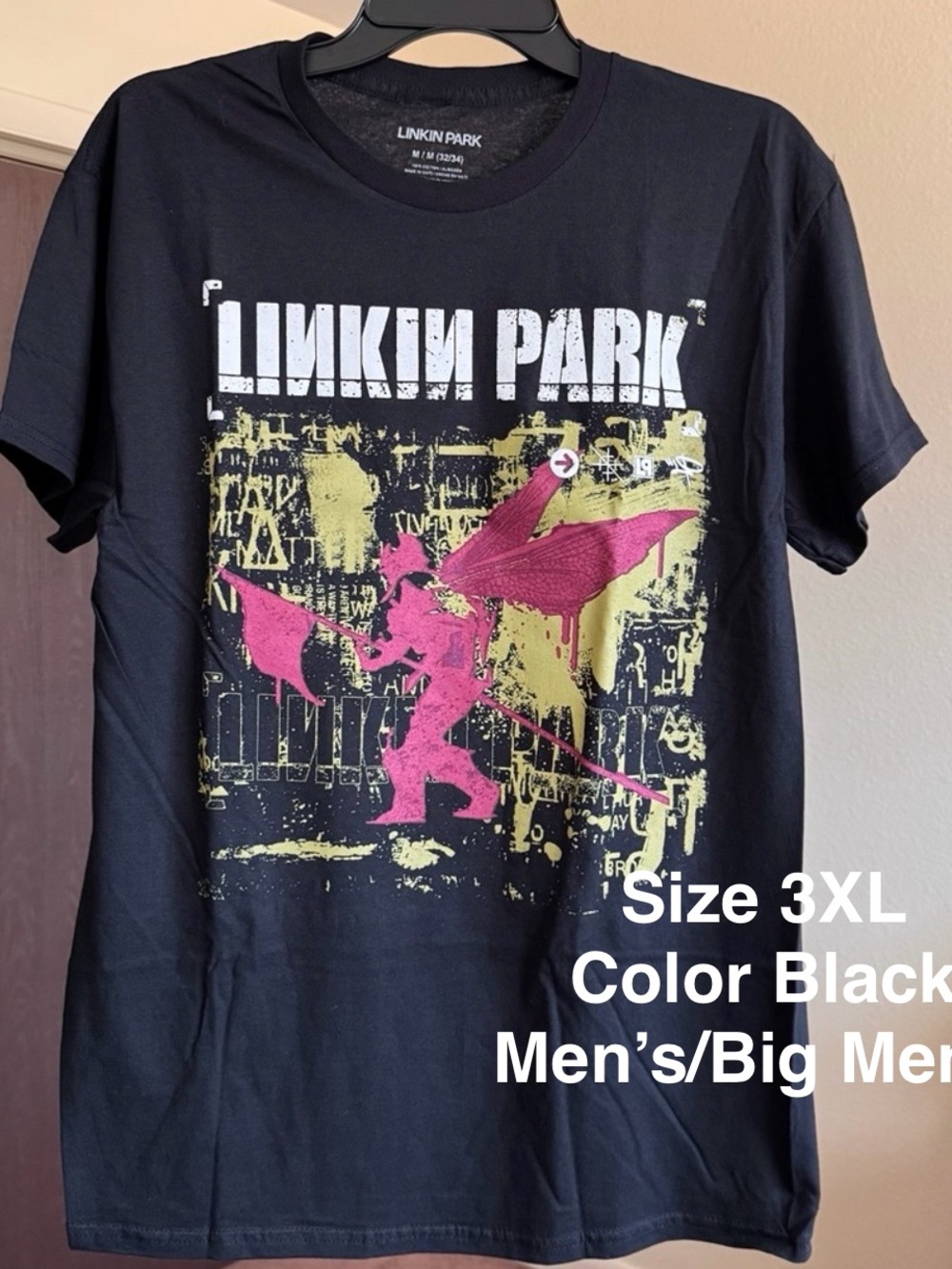 Linkin Park Men's and Big Men's Soldier Cover Graphic Tee,3XL